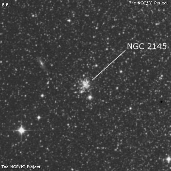 NGC 2145 - рассеянное скопление звёзд. Описание NGC 2145:, Рассеянное скопление в созвездии Столовая Гора