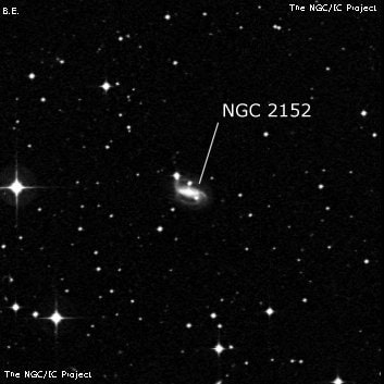 NGC 2152 - спиральная галактика с баром. Описание NGC 2152:, Галактика в созвездии Живописец