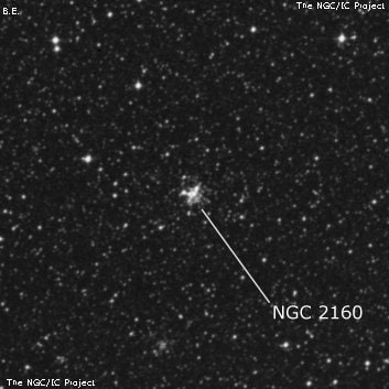 NGC 2160 - рассеянное скопление звёзд. Описание NGC 2160:, Рассеянное скопление в созвездии Золотая Рыба