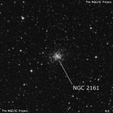 NGC 2161 - рассеянное скопление звёзд. Описание NGC 2161:, Шаровое скопление в созвездии Столовая Гора