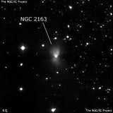 NGC 2163 - туманность. Описание NGC 2163:, Отражательная туманность в созвездии Орион