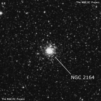 NGC 2164 - рассеянное скопление звёзд. Описание NGC 2164:, Шаровое скопление в созвездии Золотая Рыба