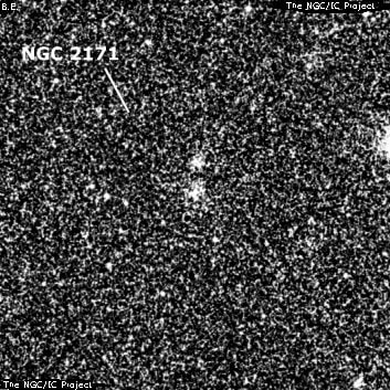 NGC 2171 - облако звёзд. Описание NGC 2171:, Объект глубокого космоса в созвездии Столовая Гора