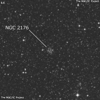 NGC 2176 - рассеянное скопление звёзд. Описание NGC 2176:, Рассеянное скопление в созвездии Золотая Рыба