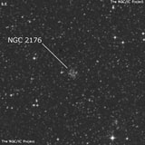 NGC 2176 - рассеянное скопление звёзд. Описание NGC 2176:, Рассеянное скопление в созвездии Золотая Рыба