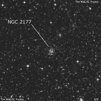 NGC 2177 - рассеянное скопление звёзд. Описание NGC 2177:, Рассеянное скопление в созвездии Золотая Рыба