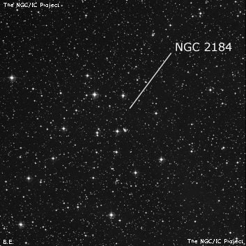 NGC 2184 - группа звёзд. Описание NGC 2184:, Рассеянное скопление в созвездии Орион