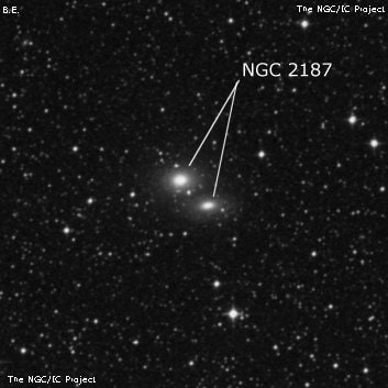 NGC 2187 - спиральная галактика. Описание NGC 2187:, Галактика в созвездии Золотая Рыба