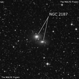 NGC 2187 - спиральная галактика. Описание NGC 2187:, Галактика в созвездии Золотая Рыба