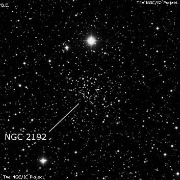 NGC 2192 - рассеянное скопление звёзд. Описание NGC 2192:, Рассеянное скопление в созвездии Возничий
