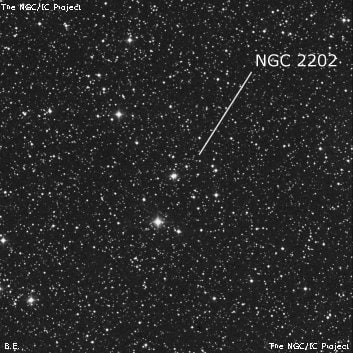NGC 2202 - рассеянное скопление звёзд. Описание NGC 2202:, Рассеянное скопление в созвездии Орион