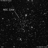 NGC 2204 - рассеянное скопление звёзд. Описание NGC 2204:, Рассеянное скопление в созвездии Большой Пес