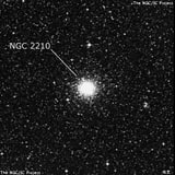 NGC 2210 - рассеянное скопление звёзд. Описание NGC 2210:, Шаровое скопление в созвездии Золотая Рыба