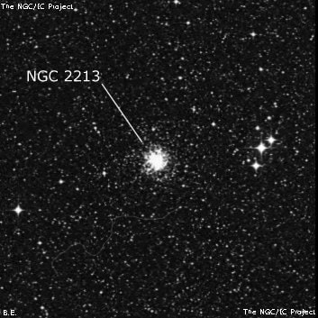 NGC 2213 - рассеянное скопление звёзд. Описание NGC 2213:, Рассеянное скопление в созвездии Столовая Гора