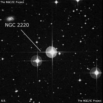 NGC 2220 - группа звёзд. Описание NGC 2220:, Объект глубокого космоса в созвездии Корма