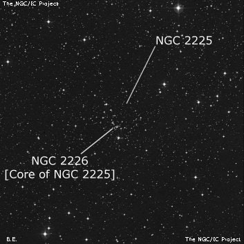 NGC 2225 - рассеянное скопление звёзд. Описание NGC 2225:, Рассеянное скопление в созвездии Единорог
