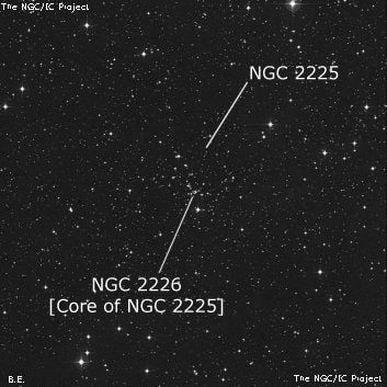 NGC 2226 - рассеянное скопление звёзд. Описание NGC 2226:, Рассеянное скопление в созвездии Единорог