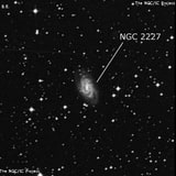 NGC 2227 - спиральная галактика с баром. Описание NGC 2227:, Галактика в созвездии Большой Пес