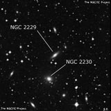NGC 2229 - спиральная галактика с баром. Описание NGC 2229:, Галактика в созвездии Золотая Рыба