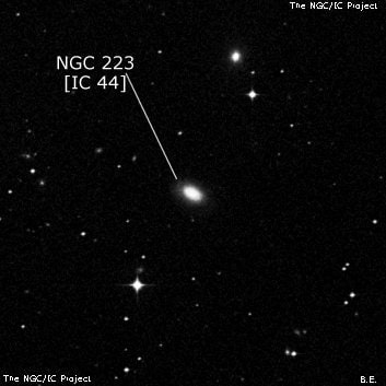 NGC 223 - галактика. Описание NGC 223:, Галактика в созвездии Кит