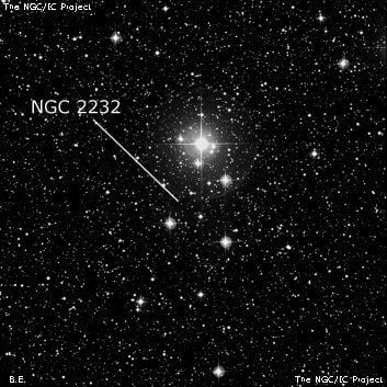 NGC 2232 - рассеянное скопление звёзд. Описание NGC 2232:, Рассеянное скопление в созвездии Единорог