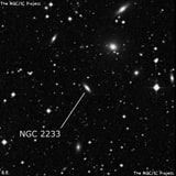 NGC 2233 - галактика. Описание NGC 2233:, Галактика в созвездии Золотая Рыба