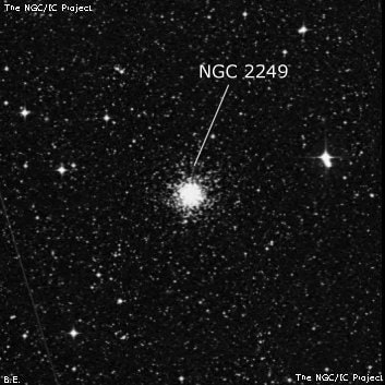NGC 2249 - рассеянное скопление звёзд. Описание NGC 2249:, Шаровое скопление в созвездии Золотая Рыба