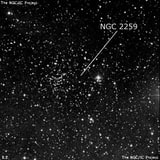 NGC 2259 - рассеянное скопление звёзд. Описание NGC 2259:, Рассеянное скопление в созвездии Единорог