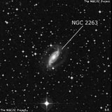 NGC 2263 - спиральная галактика с баром. Описание NGC 2263:, Галактика в созвездии Большой Пес