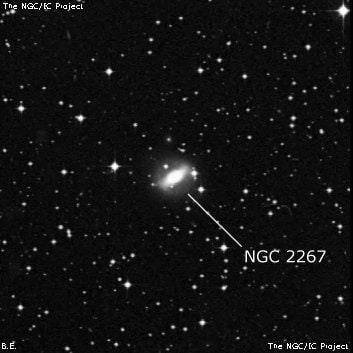 NGC 2267 - спиральная галактика с баром. Описание NGC 2267:, Галактика в созвездии Большой Пес