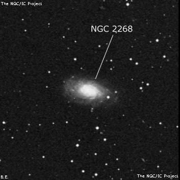 NGC 2268 - спиральная галактика с баром. Описание NGC 2268:, Галактика в созвездии Жираф
