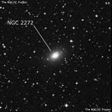 NGC 2272 - спиральная галактика с баром. Описание NGC 2272:, Галактика в созвездии Большой Пес