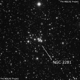 NGC 2281 - рассеянное скопление звёзд. Описание NGC 2281:, Рассеянное скопление в созвездии Возничий