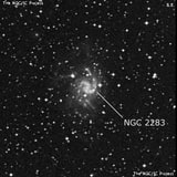 NGC 2283 - спиральная галактика с баром. Описание NGC 2283:, Галактика в созвездии Большой Пес