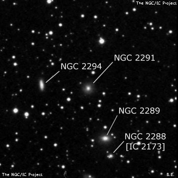 NGC 2291 - линзовидная галактика. Описание NGC 2291:, Галактика в созвездии Близнецы