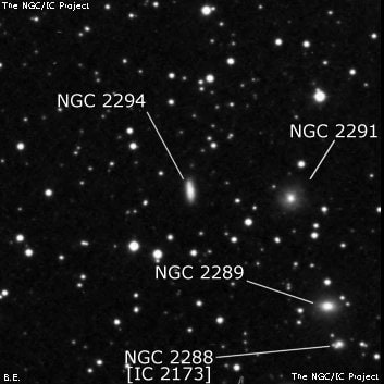 NGC 2294 - эллиптическая галактика. Описание NGC 2294:, Галактика в созвездии Близнецы