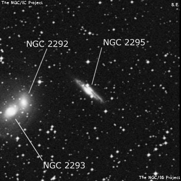 NGC 2295 - галактика. Описание NGC 2295:, Галактика в созвездии Большой Пес