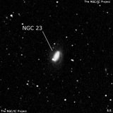 NGC 23 - спиральная галактика с баром. Описание NGC 23:, Галактика в созвездии Пегас