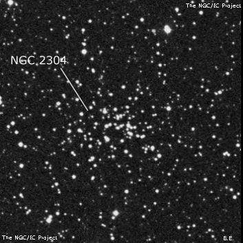 NGC 2304 - рассеянное скопление звёзд. Описание NGC 2304:, Рассеянное скопление в созвездии Близнецы