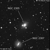 NGC 2305 - галактика. Описание NGC 2305:, Галактика в созвездии Летучая Рыба