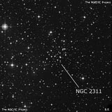 NGC 2311 - рассеянное скопление звёзд. Описание NGC 2311:, Рассеянное скопление в созвездии Единорог