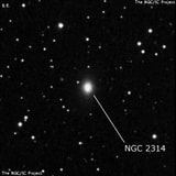 NGC 2314 - эллиптическая галактика. Описание NGC 2314:, Галактика в созвездии Жираф
