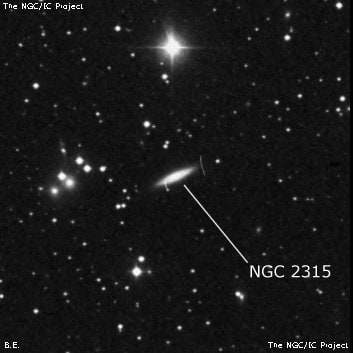 NGC 2315 - линзовидная галактика. Описание NGC 2315:, Галактика в созвездии Рысь