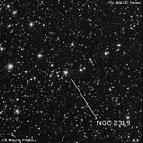 NGC 2319 - группа звёзд. Описание NGC 2319:, Рассеянное скопление в созвездии Единорог