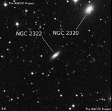 NGC 2322 - спиральная галактика с баром. Описание NGC 2322:, Галактика в созвездии Рысь