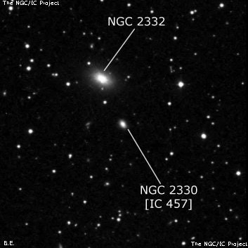 NGC 2330 - эллиптическая галактика. Описание NGC 2330:, Галактика в созвездии Рысь