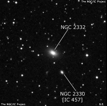 NGC 2332 - линзовидная галактика. Описание NGC 2332:, Галактика в созвездии Рысь