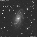 NGC 2336 - спиральная галактика с баром. Описание NGC 2336:, Галактика в созвездии Жираф