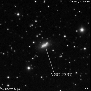 NGC 2337 - галактика неправильной формы. Описание NGC 2337:, Галактика в созвездии Рысь