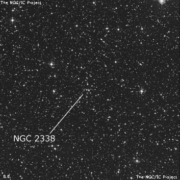 NGC 2338 - рассеянное скопление звёзд. Описание NGC 2338:, Рассеянное скопление в созвездии Единорог